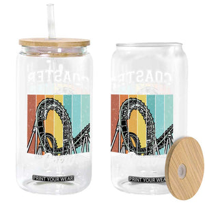 Vintage Rollercoaster Crew Glass Can Family Roller Coaster Amusement Park