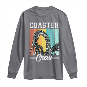 Vintage Rollercoaster Crew Long Sleeve Shirt Family Roller Coaster Amusement Park