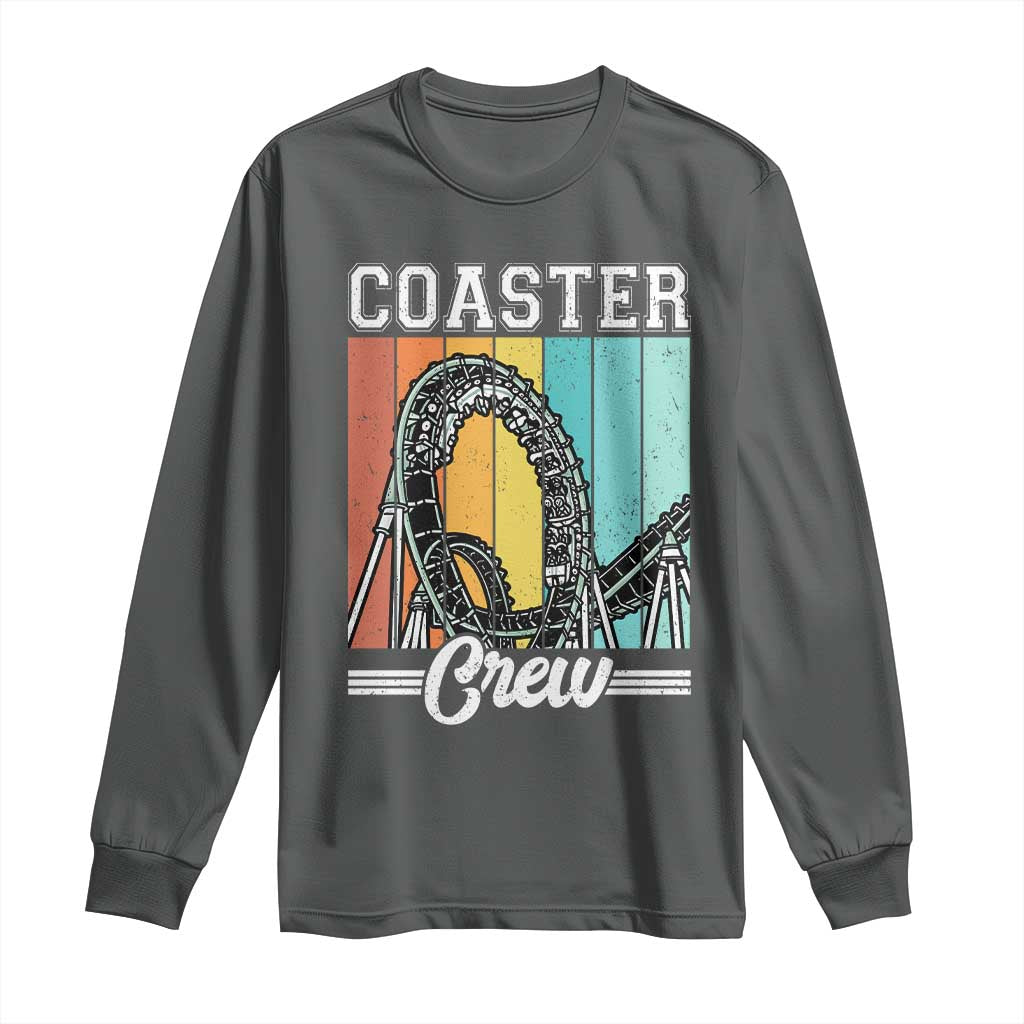 Vintage Rollercoaster Crew Long Sleeve Shirt Family Roller Coaster Amusement Park