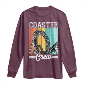 Vintage Rollercoaster Crew Long Sleeve Shirt Family Roller Coaster Amusement Park