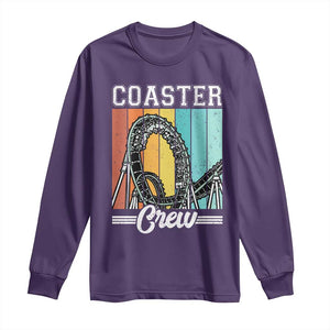 Vintage Rollercoaster Crew Long Sleeve Shirt Family Roller Coaster Amusement Park