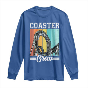 Vintage Rollercoaster Crew Long Sleeve Shirt Family Roller Coaster Amusement Park