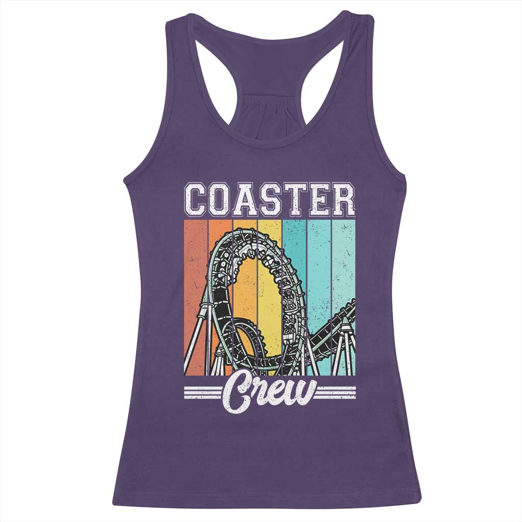 Vintage Rollercoaster Crew Racerback Tank Top Family Roller Coaster Amusement Park