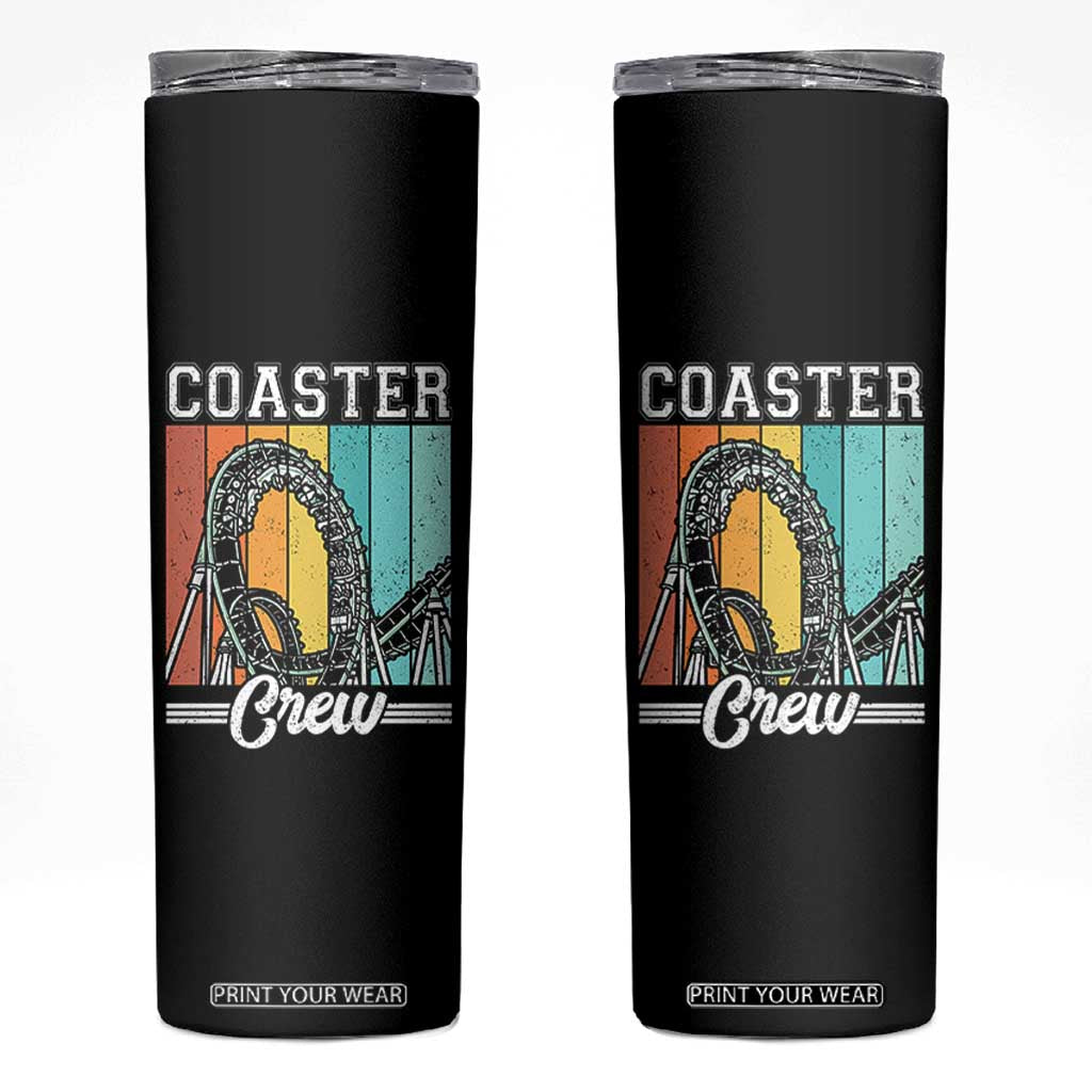 Vintage Rollercoaster Crew Skinny Tumbler Family Roller Coaster Amusement Park