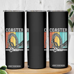 Vintage Rollercoaster Crew Skinny Tumbler Family Roller Coaster Amusement Park