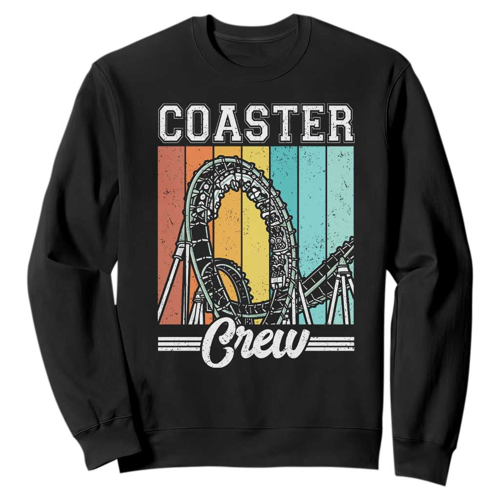 Vintage Rollercoaster Crew Sweatshirt Family Roller Coaster Amusement Park