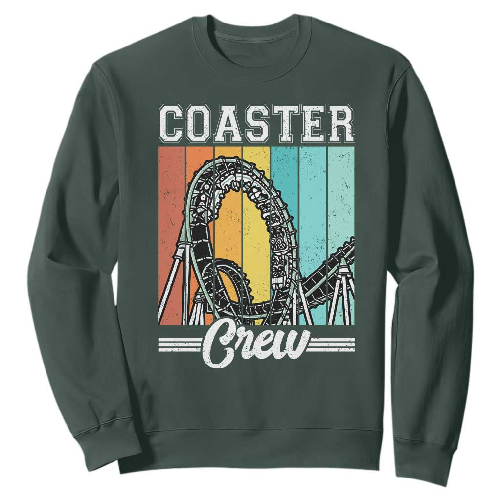 Vintage Rollercoaster Crew Sweatshirt Family Roller Coaster Amusement Park