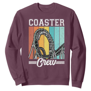 Vintage Rollercoaster Crew Sweatshirt Family Roller Coaster Amusement Park