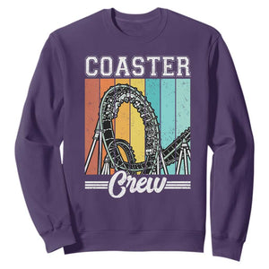 Vintage Rollercoaster Crew Sweatshirt Family Roller Coaster Amusement Park