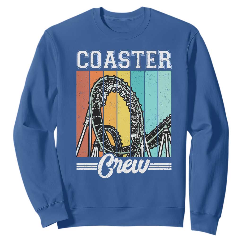 Vintage Rollercoaster Crew Sweatshirt Family Roller Coaster Amusement Park