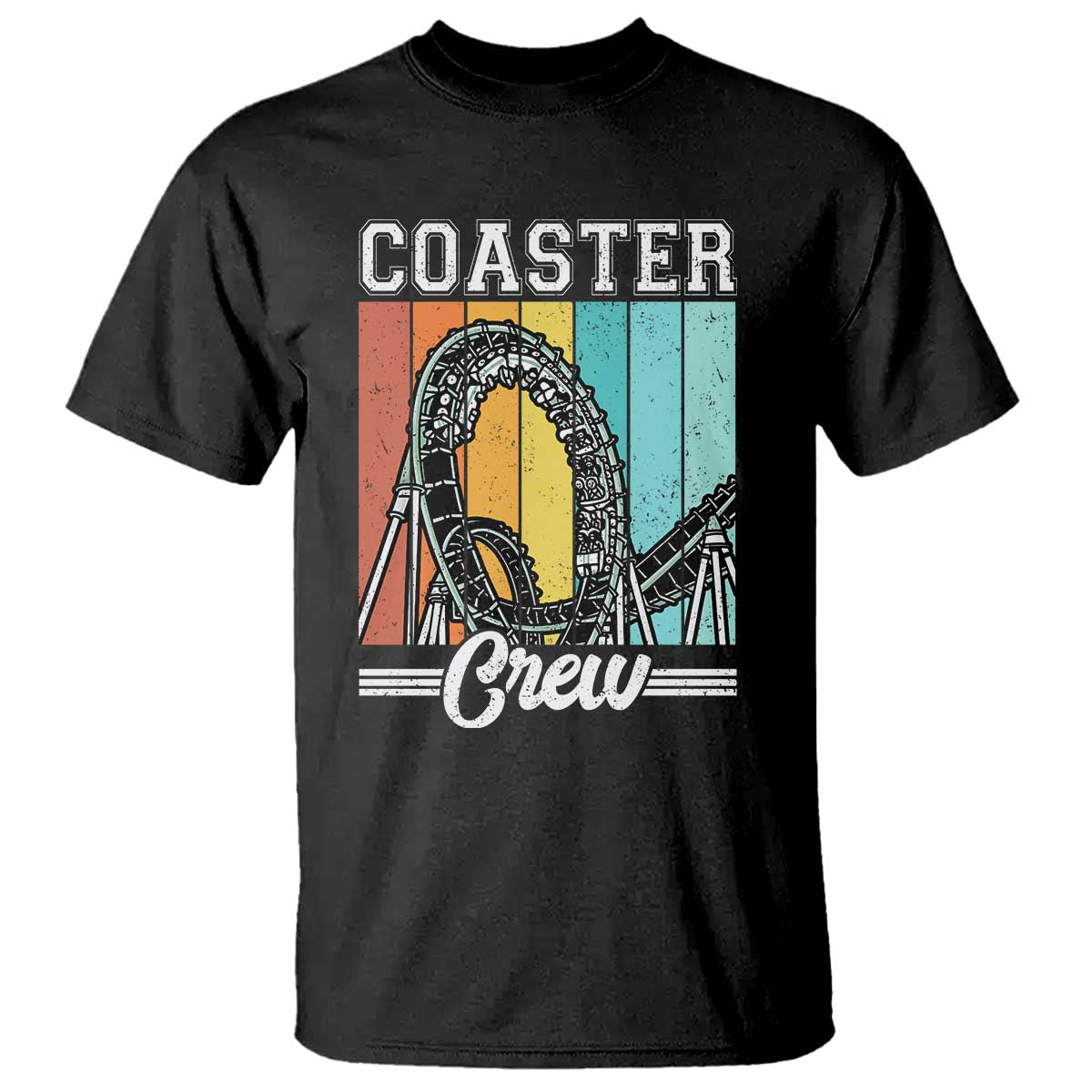 Vintage Rollercoaster Crew T Shirt Family Roller Coaster Amusement Park