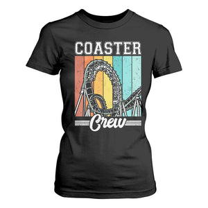 Vintage Rollercoaster Crew T Shirt For Women Family Roller Coaster Amusement Park