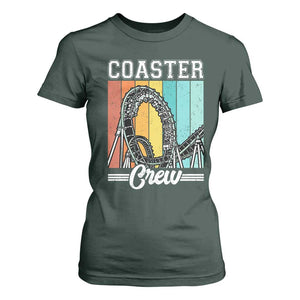 Vintage Rollercoaster Crew T Shirt For Women Family Roller Coaster Amusement Park