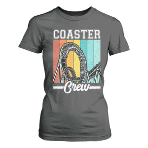 Vintage Rollercoaster Crew T Shirt For Women Family Roller Coaster Amusement Park