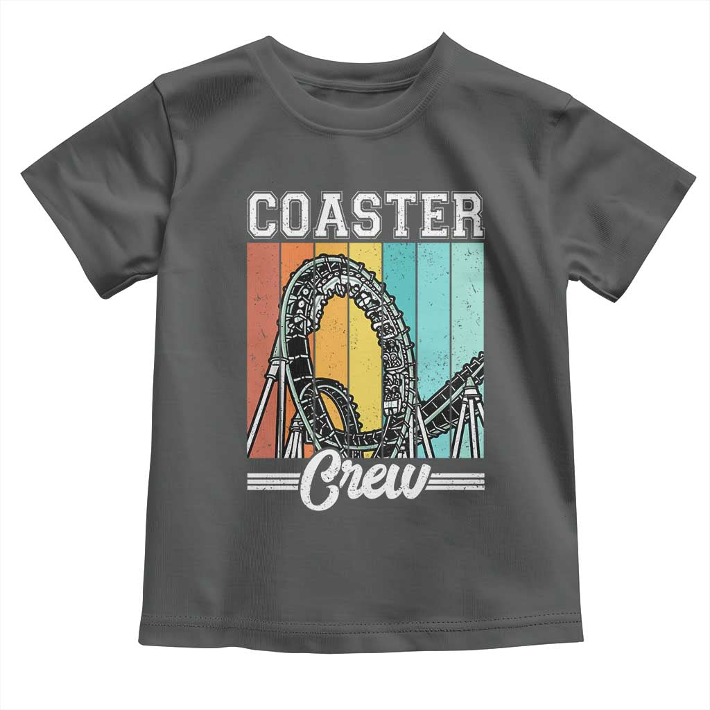 Vintage Rollercoaster Crew Toddler T Shirt Family Roller Coaster Amusement Park