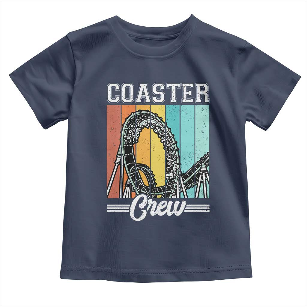 Vintage Rollercoaster Crew Toddler T Shirt Family Roller Coaster Amusement Park