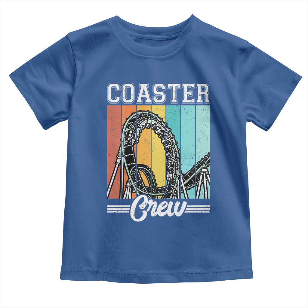 Vintage Rollercoaster Crew Toddler T Shirt Family Roller Coaster Amusement Park