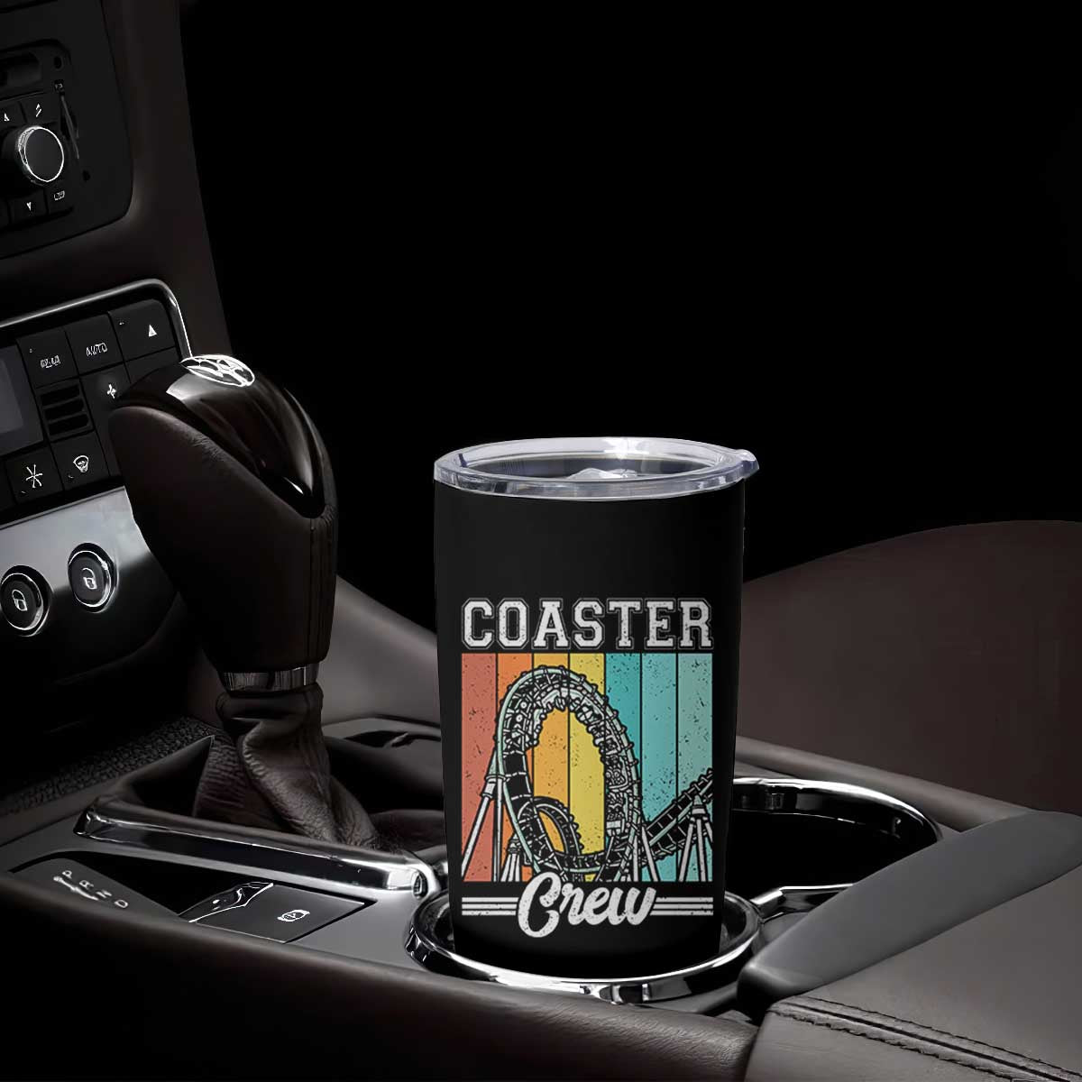 Vintage Rollercoaster Crew Tumbler Cup Family Roller Coaster Amusement Park
