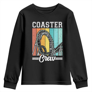 Vintage Rollercoaster Crew Youth Sweatshirt Family Roller Coaster Amusement Park