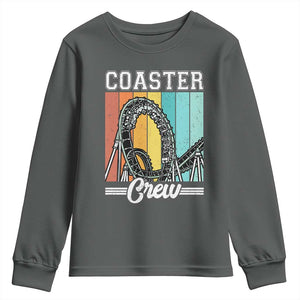 Vintage Rollercoaster Crew Youth Sweatshirt Family Roller Coaster Amusement Park