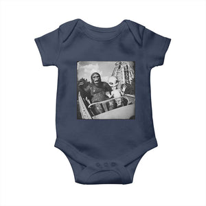 Funny Bigfoot Alien Baby Onesie Sasquatch UFO Coaster TS10 Navy Print Your Wear
