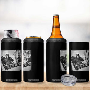 Funny Bigfoot Alien 4 in 1 Can Cooler Tumbler Sasquatch UFO Coaster TS10 Print Your Wear