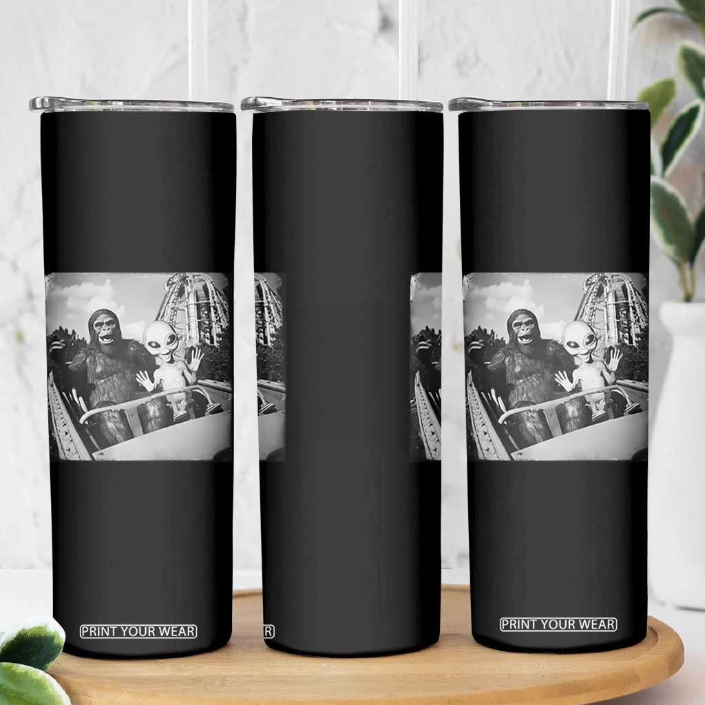 Funny Bigfoot Alien Skinny Tumbler Sasquatch UFO Coaster TS10 Print Your Wear