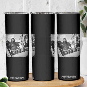 Funny Bigfoot Alien Skinny Tumbler Sasquatch UFO Coaster TS10 Print Your Wear