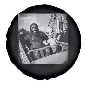 Funny Bigfoot Alien Spare Tire Cover Sasquatch UFO Coaster TS10 Print Your Wear