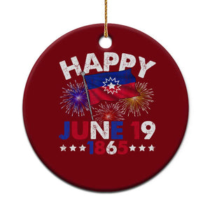 Juneteenth Flag Ceramic Ornament Black Freedom Black History June 19 1865 TS10 1pc Red Print Your Wear