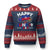 Juneteenth Flag Ugly Christmas Sweater Black Freedom Black History June 19 1865 TS10 Navy Red Print Your Wear