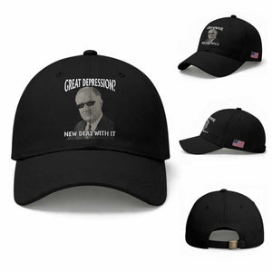 FDR Great Depression Deal With It Baseball Cap Funny History Meme