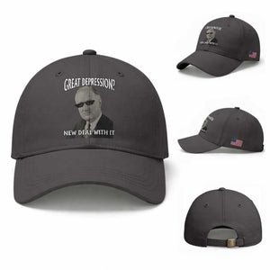 FDR Great Depression Deal With It Baseball Cap Funny History Meme
