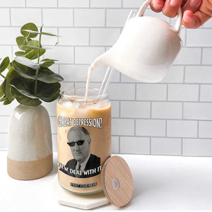 FDR Great Depression Deal With It Glass Can Funny History Meme