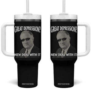 FDR Great Depression Deal With It Tumbler With Handle Funny History Meme