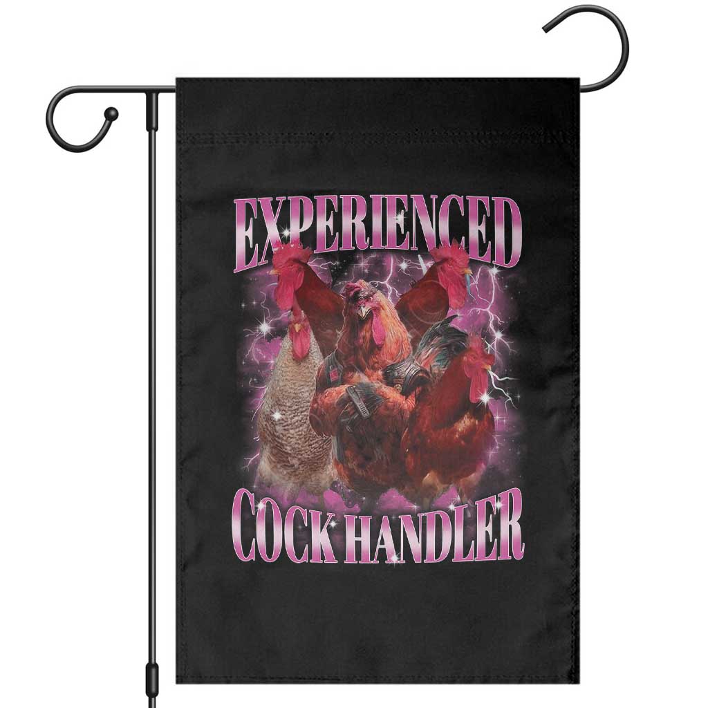 Embarrassing Adult Humor Experienced Cock Handler Inappropriate Garden Flag TS10 Black Print Your Wear