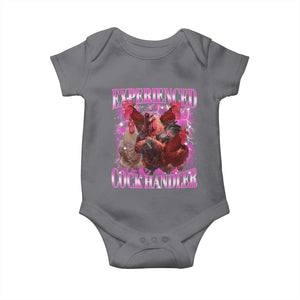 Embarrassing Adult Humor Experienced Cock Handler Inappropriate Baby Onesie TS10 Charcoal Print Your Wear