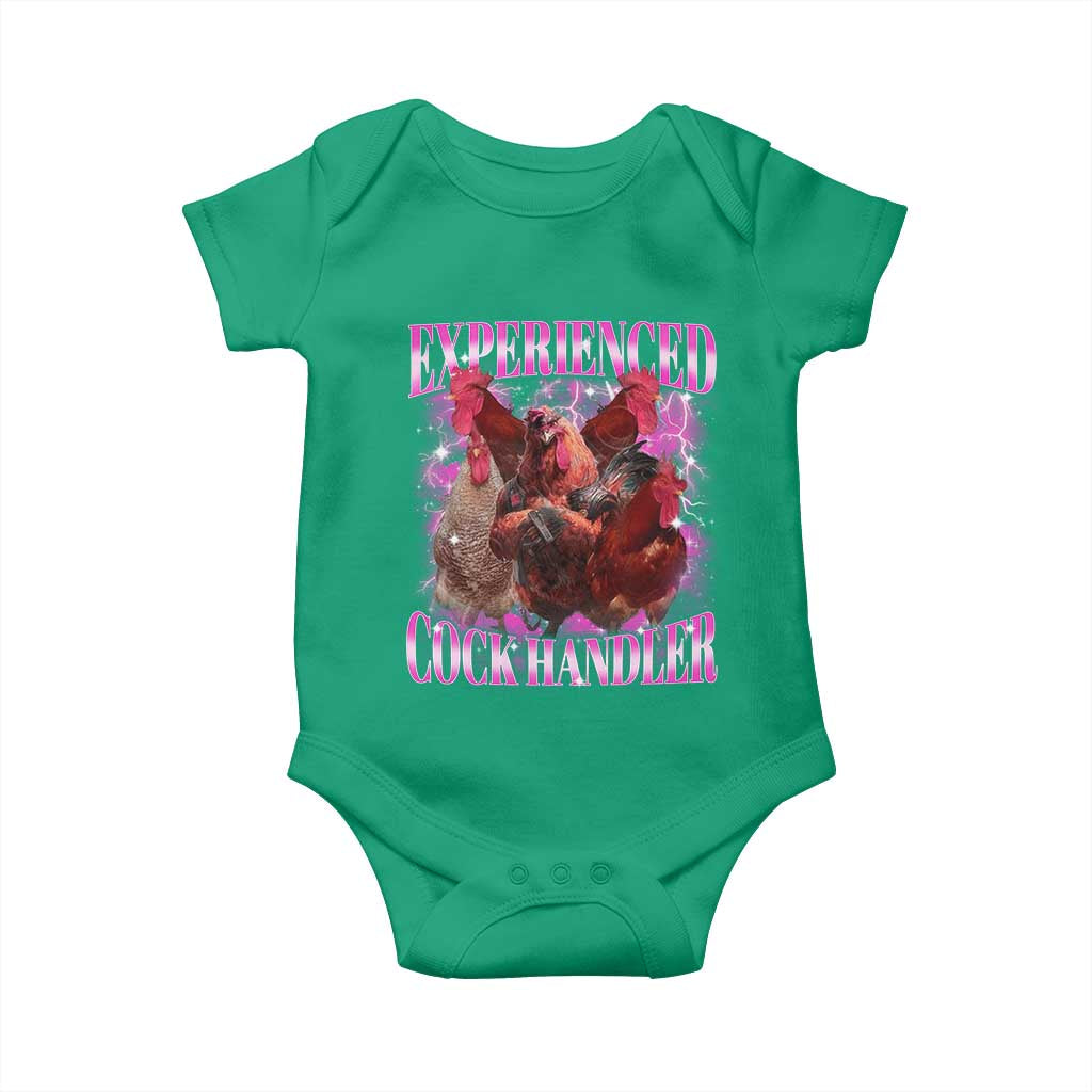 Embarrassing Adult Humor Experienced Cock Handler Inappropriate Baby Onesie TS10 Irish Green Print Your Wear