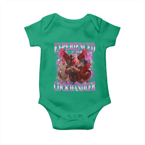 Embarrassing Adult Humor Experienced Cock Handler Inappropriate Baby Onesie TS10 Irish Green Print Your Wear