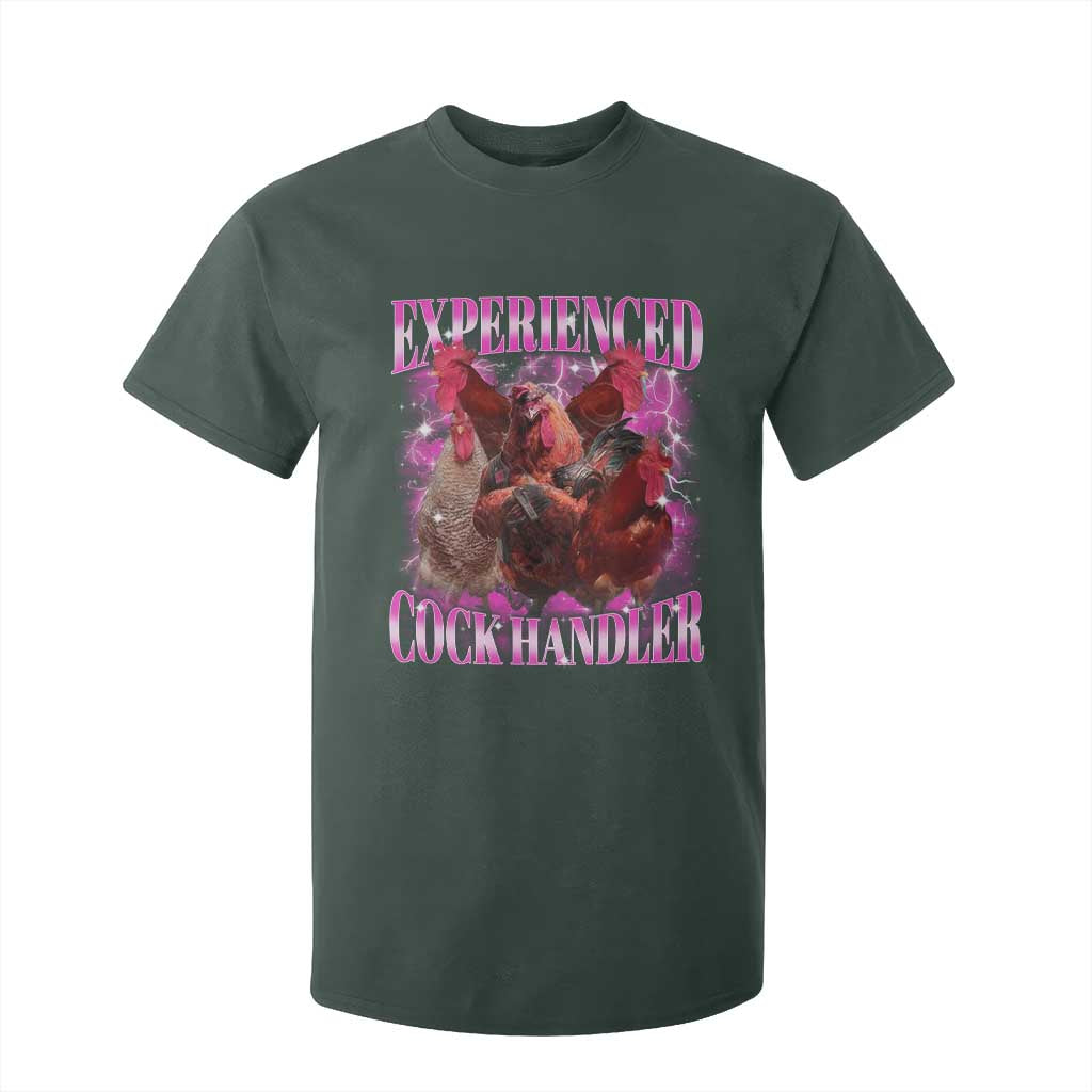 Embarrassing Adult Humor Experienced Cock Handler Inappropriate T Shirt For Kid TS10 Dark Forest Green Print Your Wear
