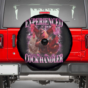 Embarrassing Adult Humor Experienced Cock Handler Inappropriate Spare Tire Cover TS10 Black Print Your Wear