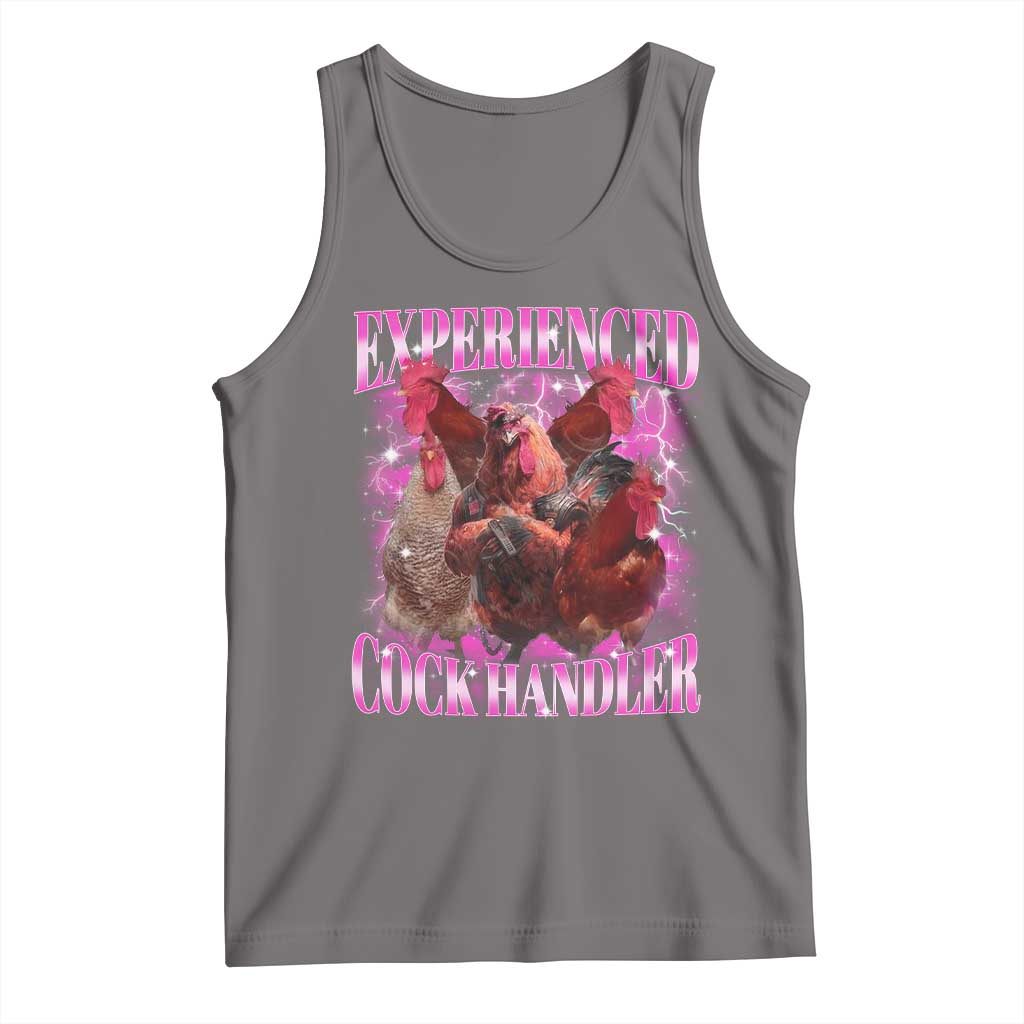 Embarrassing Adult Humor Experienced Cock Handler Inappropriate Tank Top TS10 Deep Heather Print Your Wear