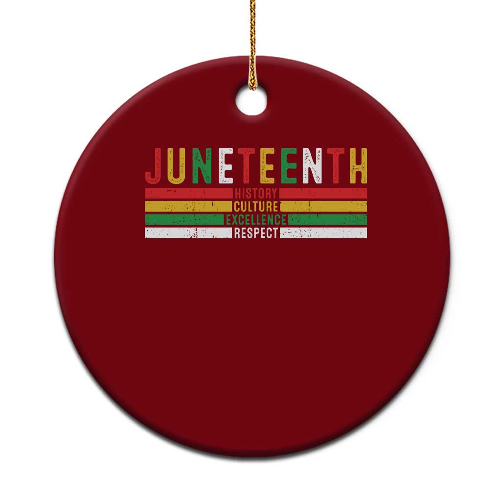 Juneteenth Ceramic Ornament Black History Culture Excellence Respect Retro Vintage TS10 1pc Red Print Your Wear