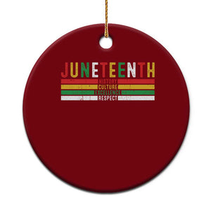 Juneteenth Ceramic Ornament Black History Culture Excellence Respect Retro Vintage TS10 1pc Red Print Your Wear