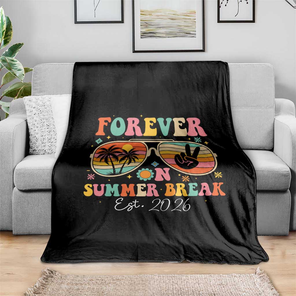 Retired Teacher Gift Throw Blanket Forever On Summer Break Retirement 2026 TS10 Print Your Wear