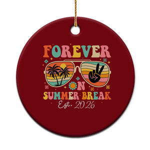 Retired Teacher Gift Ceramic Ornament Forever On Summer Break Retirement 2026 TS10 1pc Red Print Your Wear