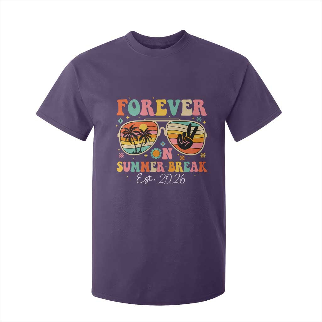 Retired Teacher Gift T Shirt For Kid Forever On Summer Break Retirement 2026 TS10 Purple Print Your Wear