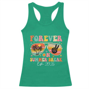 Retired Teacher Gift Racerback Tank Top Forever On Summer Break Retirement 2026 TS10 Irish Green Print Your Wear