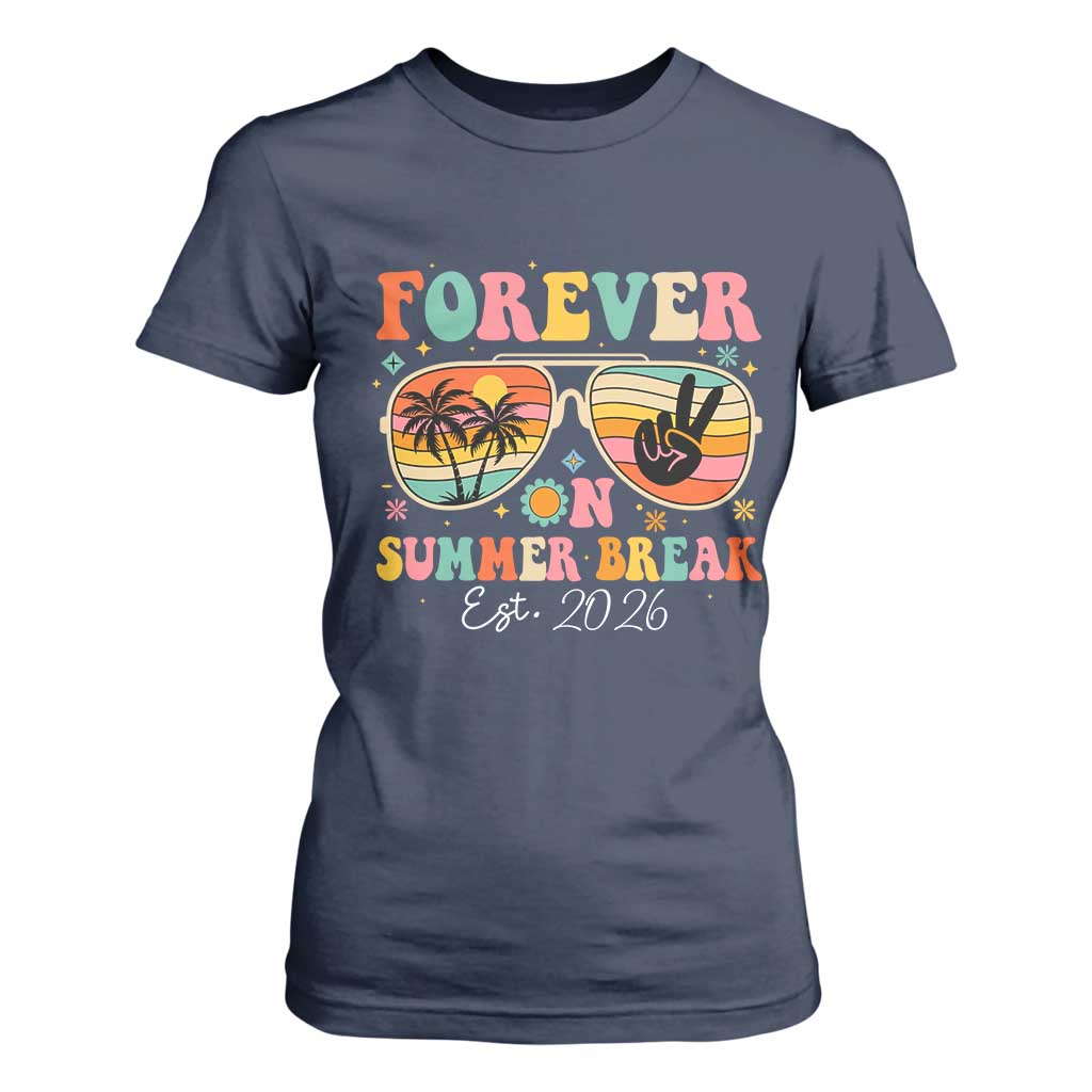 Retired Teacher Gift T Shirt For Women Forever On Summer Break Retirement 2026 TS10 Navy Print Your Wear