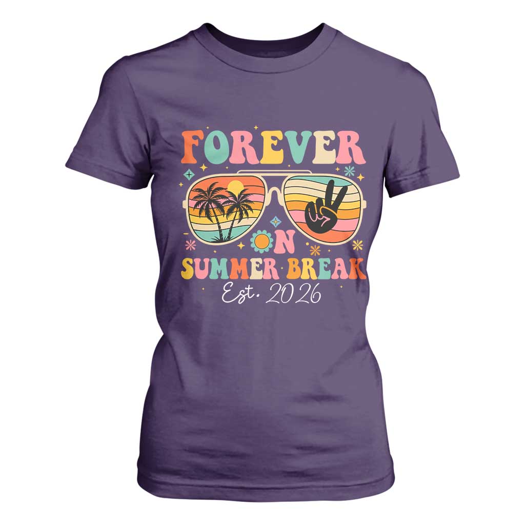 Retired Teacher Gift T Shirt For Women Forever On Summer Break Retirement 2026 TS10 Purple Print Your Wear